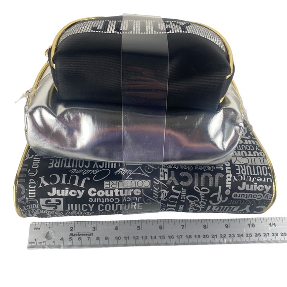 Juicy Couture Set of 3 Travel Cosmetic Makeup Bags - Picture 8 of 8